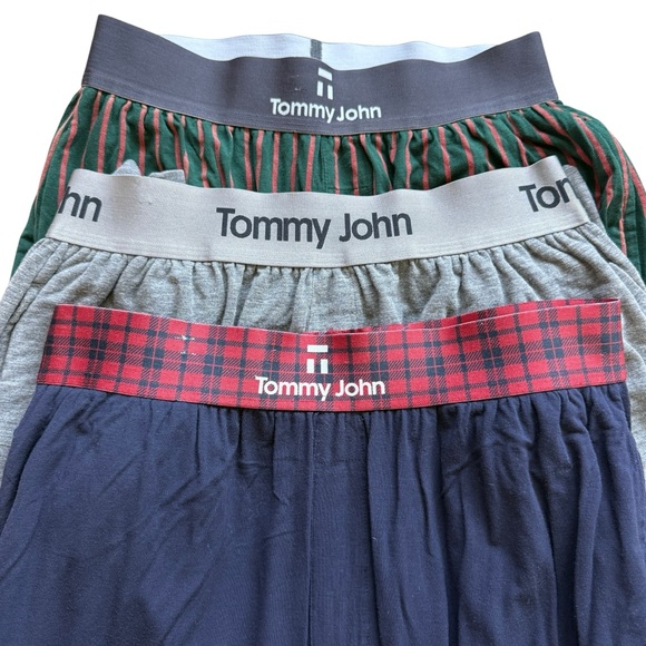 Tommy John Men's Second Skin Lounge Set of 3 Size S Multicolor Plaid & Solid - Picture 1 of 9